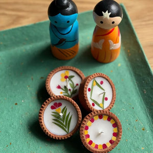 The Good Route Festive Diyas- small set of 4 - EarthBased 