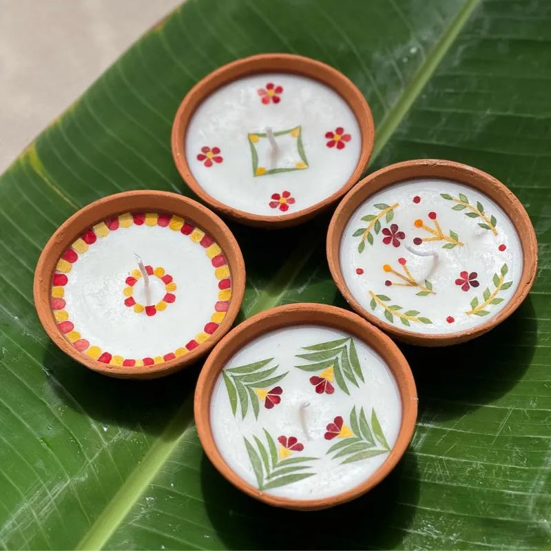 The Good Route Festive Diyas- medium set of 4 - EarthBased 