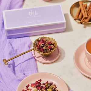 Fleur Brass Tea Strainer - EarthBased 