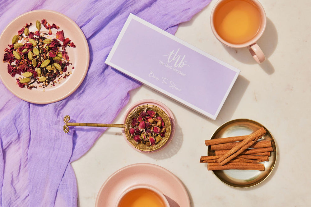 Fleur Brass Tea Strainer - EarthBased 