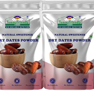 TummyFriendly Foods Dry Dates Powder from Premium Arabian Dates (400 g, Pack of 2) - EarthBased 