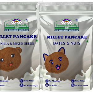 TummyFriendly Foods Millet Pancake Mix - Dates, Nuts, Seeds. HealthyBreakfast. 2 Packs 150g Each Cocoa Powder (2 x 150 g) - EarthBased 
