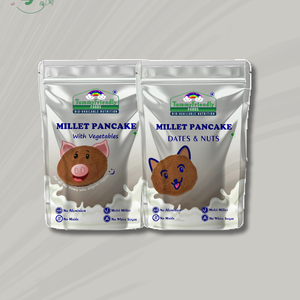 TummyFriendly Foods Millet Pancake Mix - Veggies, Dates, Nuts. HealthyBreakfast. 2 Packs 150g Each Cocoa Powder (2 x 150 g) - EarthBased 