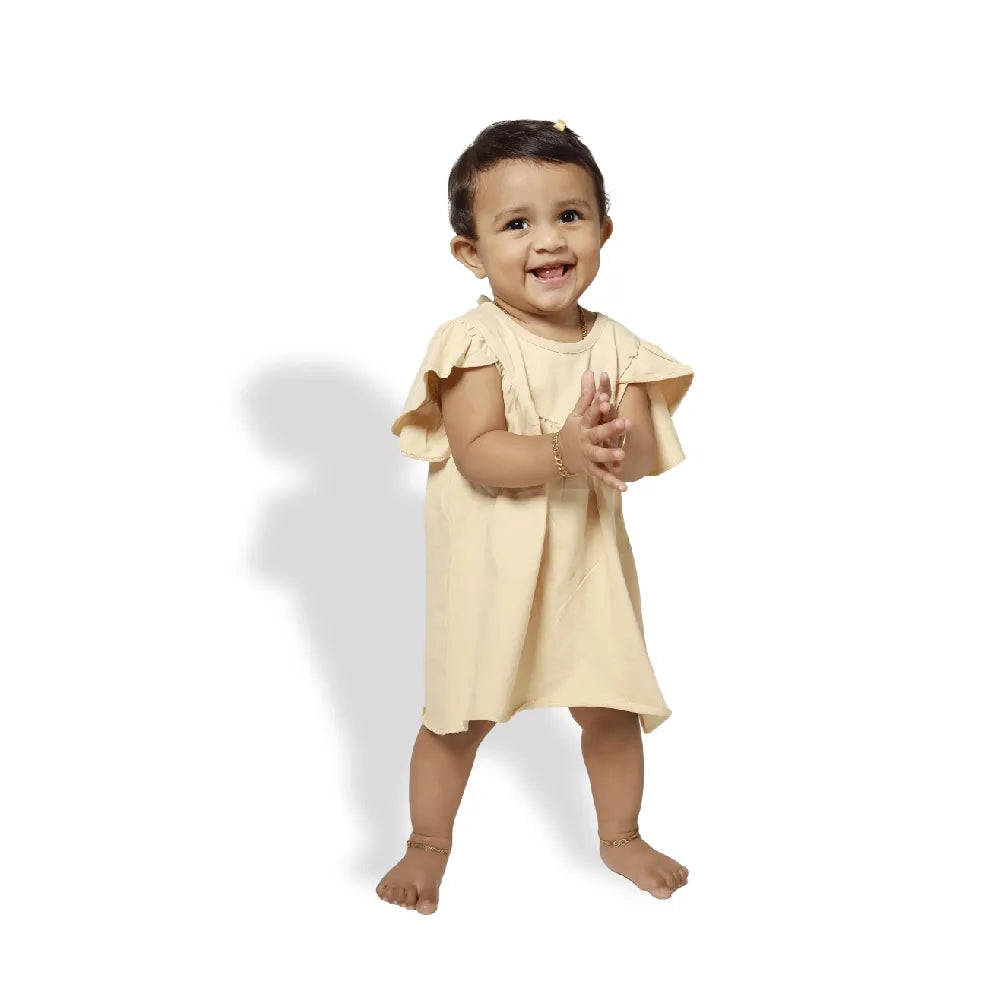 A-Line Frock with Butterfly sleeves - EarthBased 