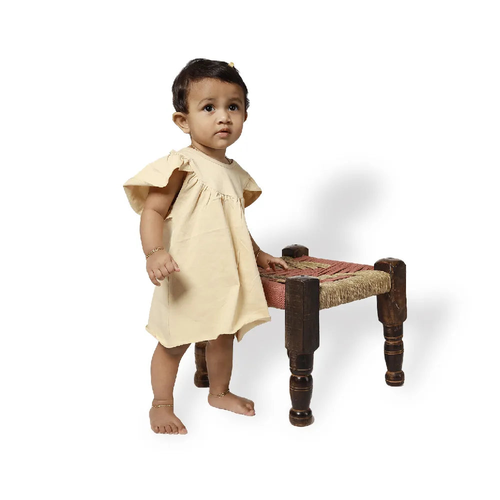 A-Line Frock with Butterfly sleeves - EarthBased 