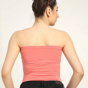 Gen Z Bamboo Tube Top for Women – Soft, Breathable & Sustainable Fit | Peach - EarthBased 