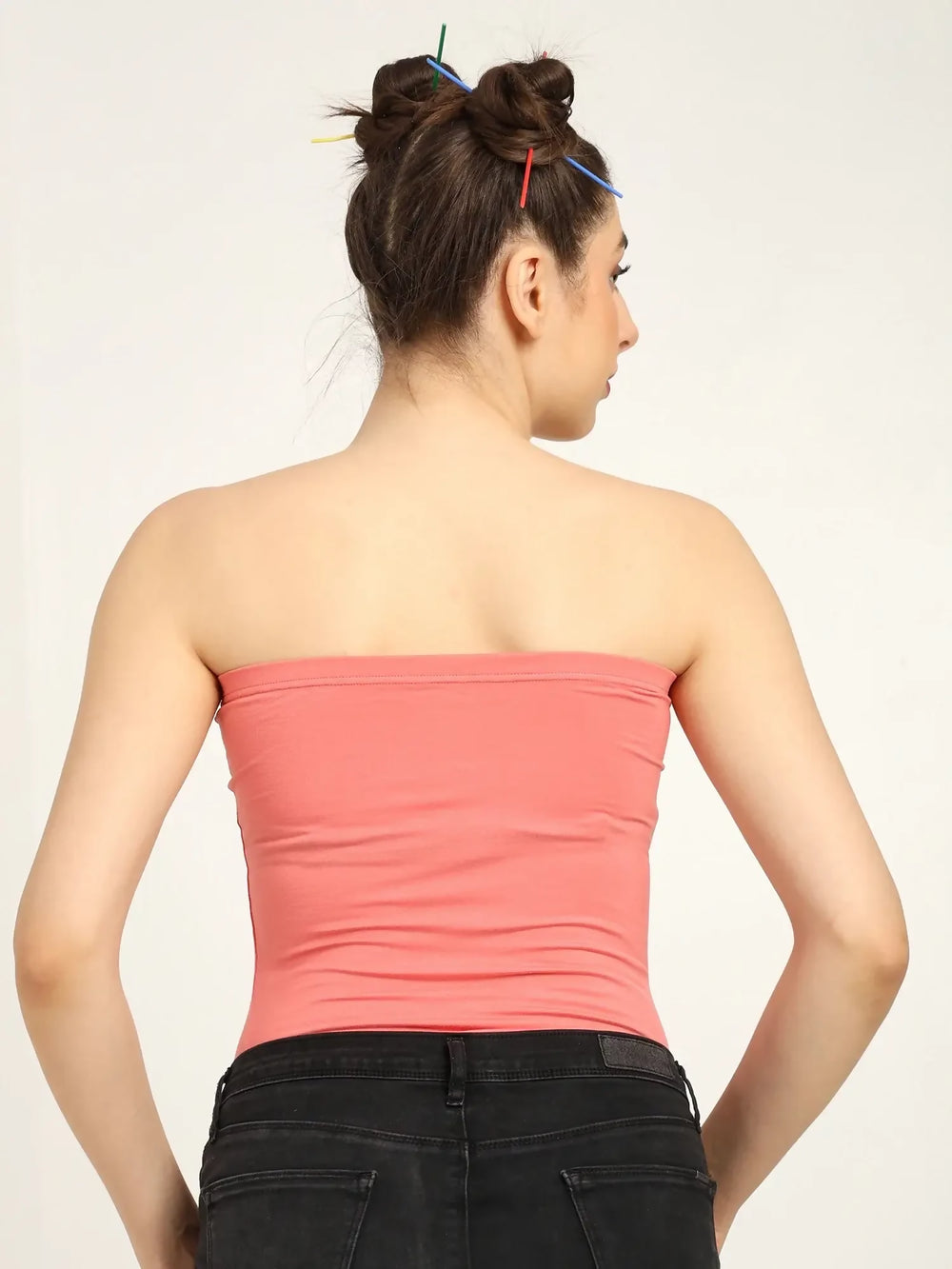 Gen Z Bamboo Tube Top for Women – Soft, Breathable & Sustainable Fit | Peach - EarthBased 
