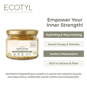 Ecotyl Gond Katira | Natural Cooling Gum | Supports Digestion | 200g - EarthBased 