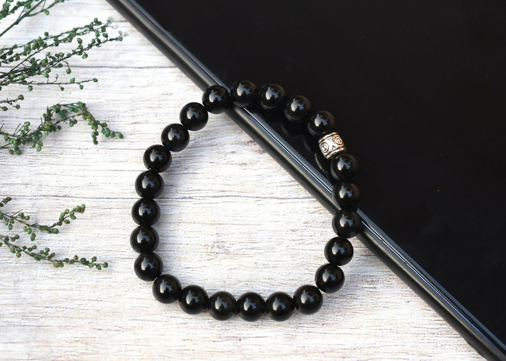 Original Certified Obsidian Bracelet For Balance and Emotional Wellbeing - EarthBased 