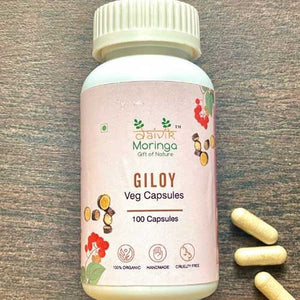 Daivik Moringa Giloy Veg Capsules | 100% Natural | Immunity Booster | 100 Caps Each - EarthBased 