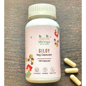 Daivik Moringa Giloy Veg Capsules | 100% Natural | Immunity Booster | 100 Caps Each - EarthBased 