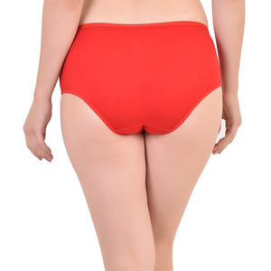 Bamboo Fabric Women's Mid Rise Panty | Red and Black | Pack of 2 - EarthBased 