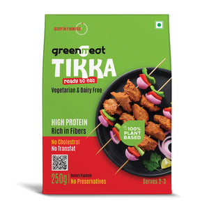 Greenmeat Tikka ready to eat pouch, front view