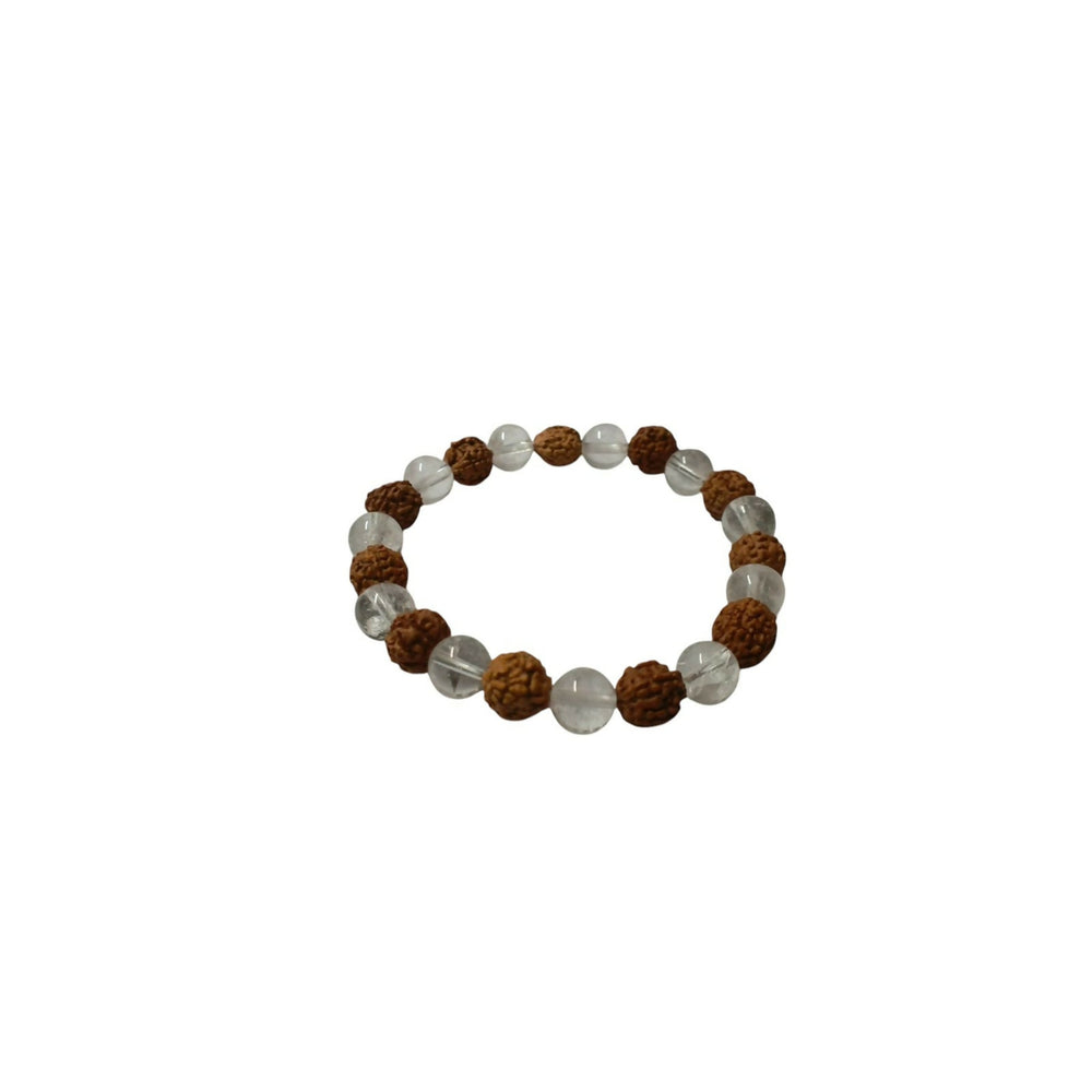 Onearth crystal rudraksha bracelet (certified) - EarthBased 