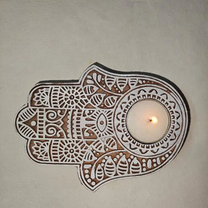 Hamsa hand tea light holder (set of 2) | ONEarth - EarthBased 