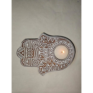 Hamsa hand tea light holder (set of 2) | ONEarth - EarthBased 