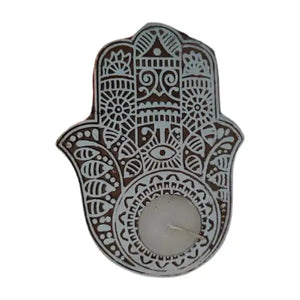 Hamsa hand tea light holder (set of 2) | ONEarth - EarthBased 