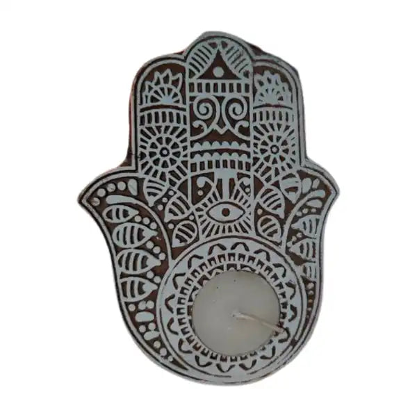 Hamsa hand tea light holder (set of 2) | ONEarth - EarthBased 
