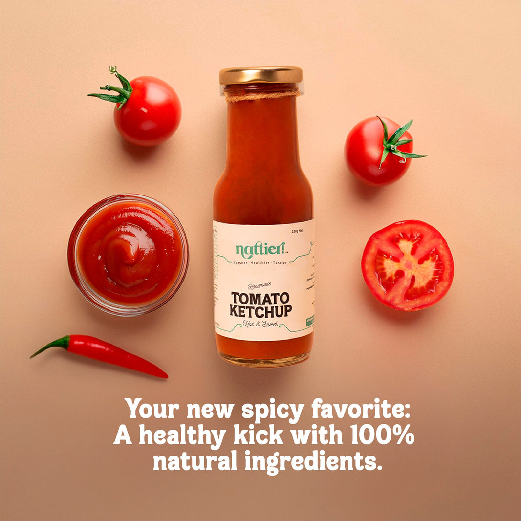 Handmade Tomato Ketchup (Hot & Sweet) - Jain Ketchup