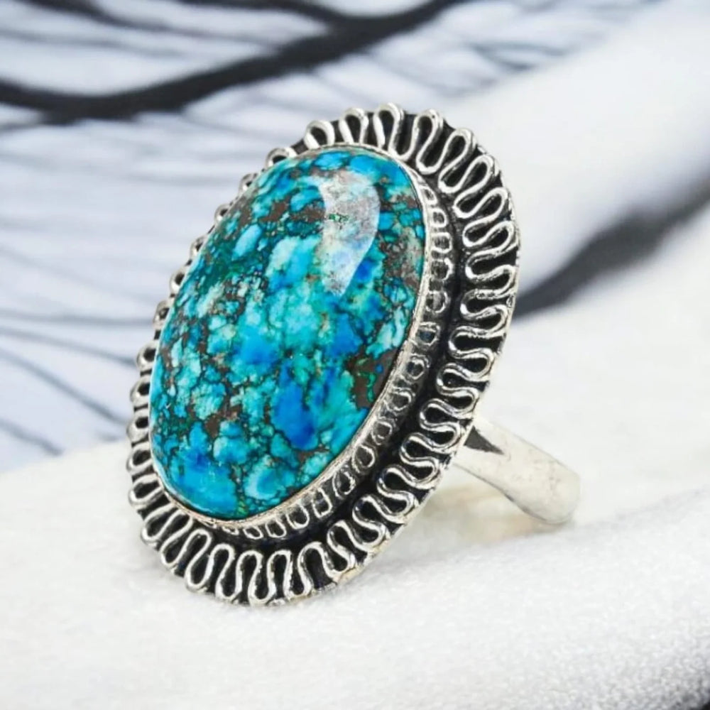 Healing Turquoise Adjustable Ring - EarthBased 