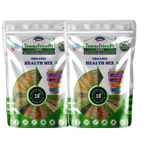 TummyFriendly Foods Organic Health Mix for Kids and Adults. No Chemicals, No Pesticides (Pack of 2) - EarthBased 