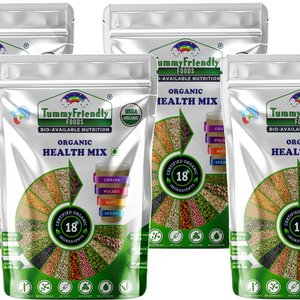 TummyFriendly Foods Organic Health Mix for Kids and Adults. No Chemicals, No Pesticides 400 g (Pack of 4) - EarthBased 