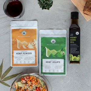 Hemp Starter Pack ( Hemp Protein Powder – 100g, Hemp Hearts – 100g, Hemp Seed Oil – 250ml) - EarthBased 