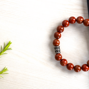 Original Red Jasper Bracelet For Balance, Endurance and Emotional Wellbeing - EarthBased 