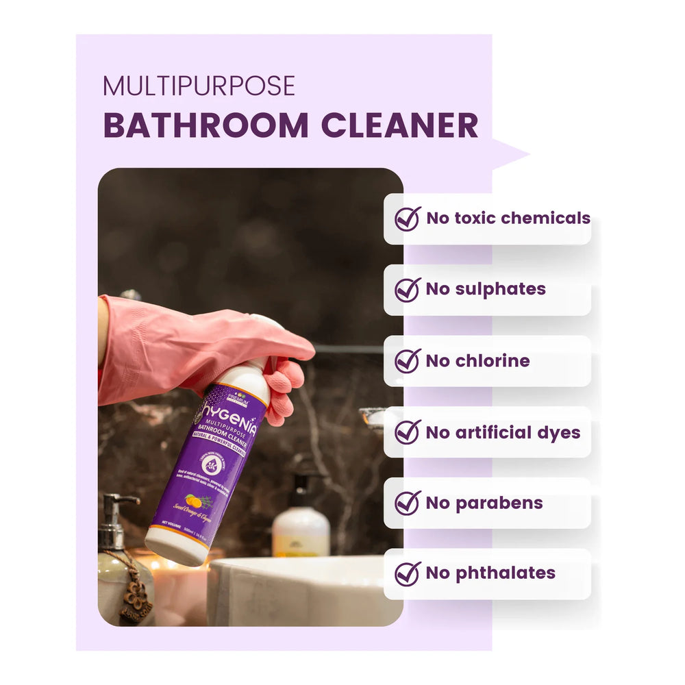 Hygenia Multipurpose Bathroom Cleaner - Sweet Orange & Thyme 500ml - EarthBased 