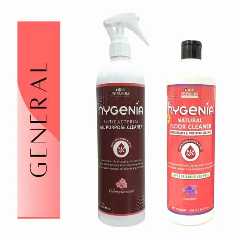 Hygenia Antibacterial All Purpose Cleaner & Natural Floor Cleaner Combo - Geranium | Lavender 500ml - EarthBased 