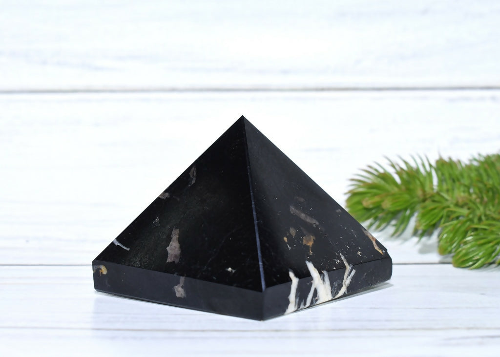 Real Black Tourmaline Prism For Protection From Negative Energies - EarthBased 