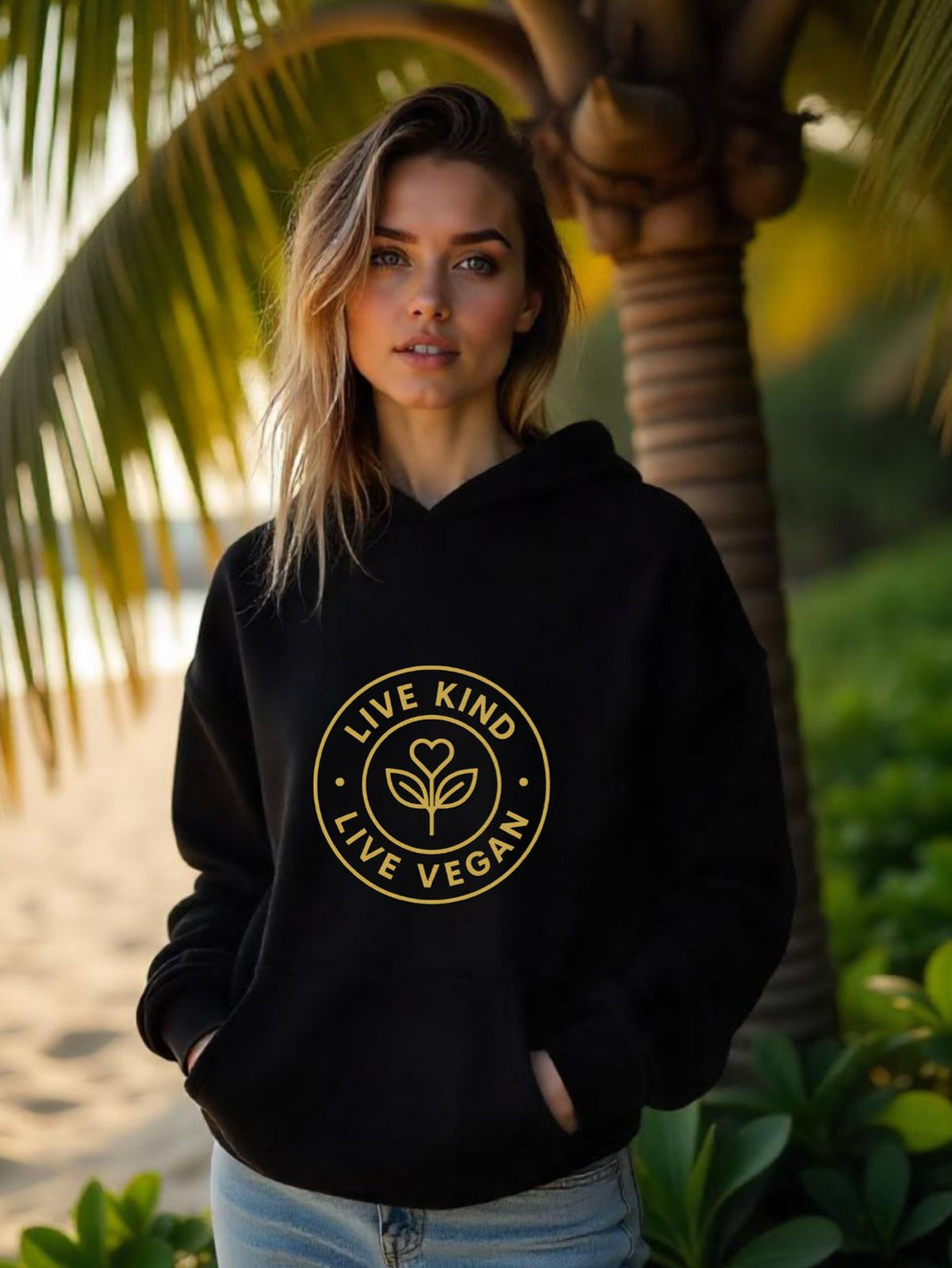 Live Kind, Live Sustainable - Hoodie (unisex) — Earthbased