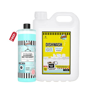 BUY SOVI® Dishwash Liquid Gel 5 Liters | GET SOVI® Laundry Liquid Detergent 950 ml (₹449) Free - EarthBased # #