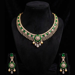 Emerald Fringe Necklace Set - view 4