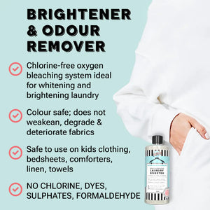 SOVI® LAUNDRY BOOSTER, CHLORINE FREE OXYGEN BLEACH, STAIN REMOVER, LAUNDRY BRIGHTENER AND WHITENER - EarthBased 