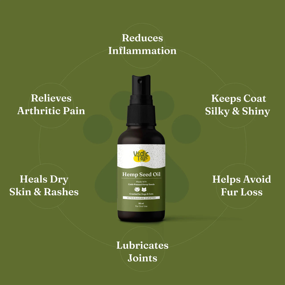 Vedic Tails Cold pressed Hemp Seed Oil - EarthBased 