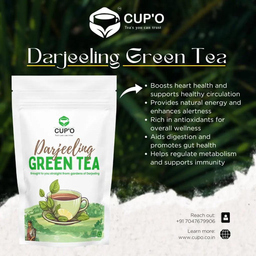 CUP'O (cupo) Darjeeling Green Tea | Garden fresh - EarthBased 