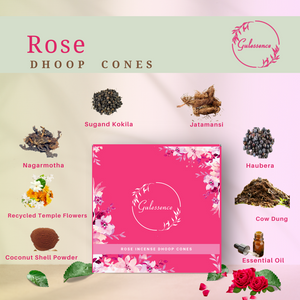Gulessence Floral  Rose, Lavender , Nirvanasence & Jasmine Incense Dhoop Cones  - |  (Pack of 4) - EarthBased 