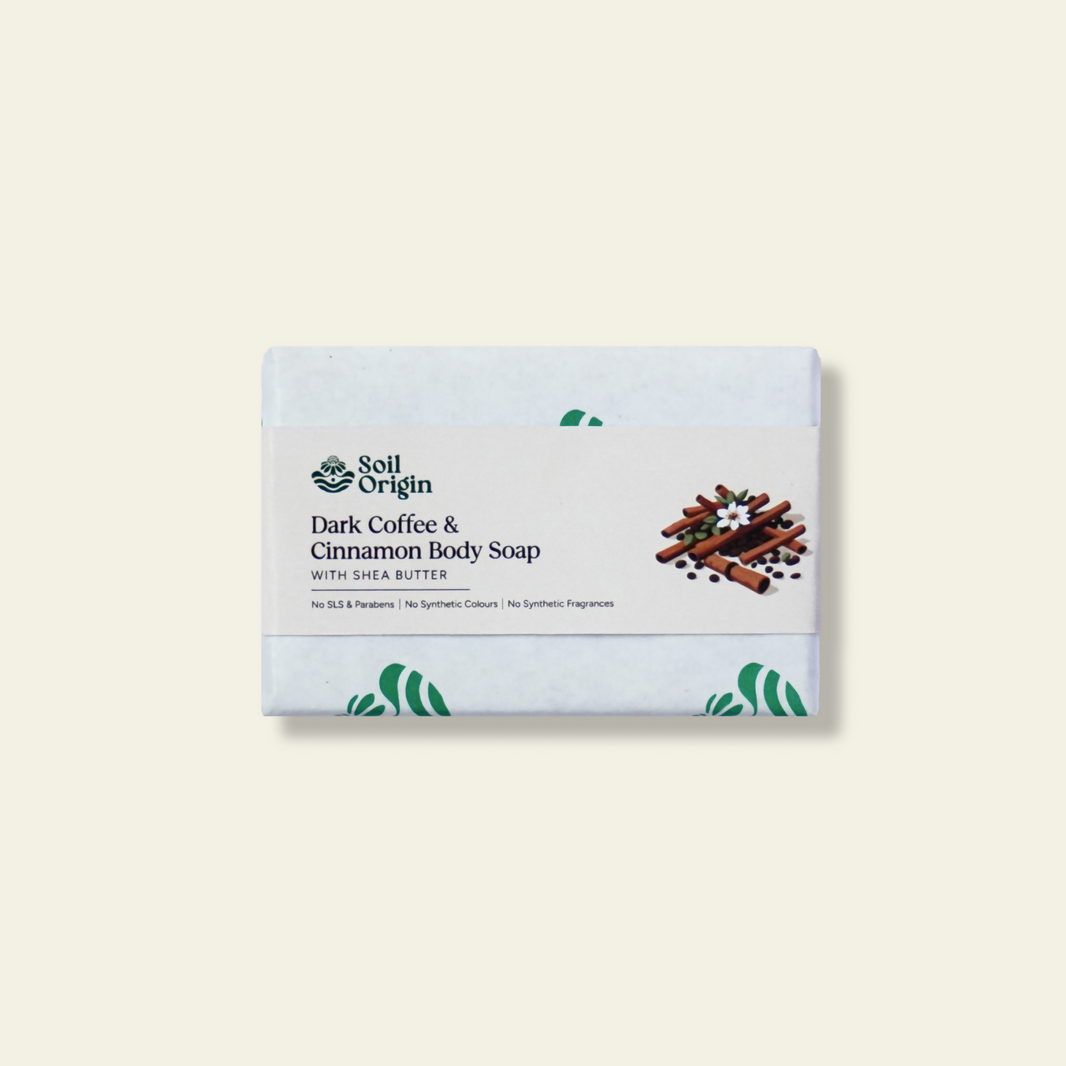 ⁠Dark Coffee and Cinnamon Body Soap With Shea Butter - 100 Gm | Pack of 2 - EarthBased 