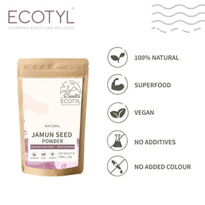 Ecotyl Jamun Seed Powder | Blood Sugar Control | Rich in Antioxidants | 200g - EarthBased 
