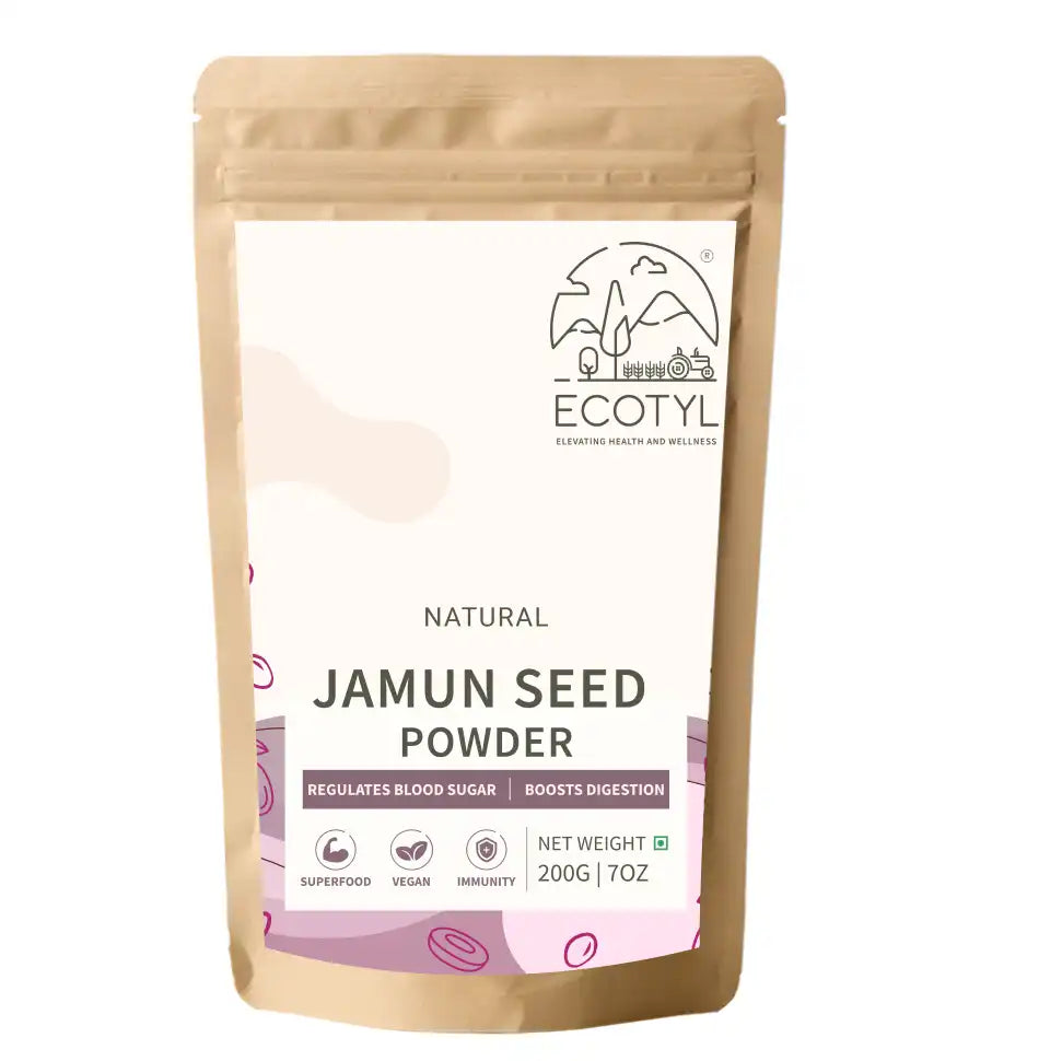 Ecotyl Jamun Seed Powder | Blood Sugar Control | Rich in Antioxidants | 200g - EarthBased 