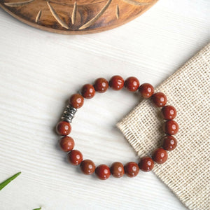 Original Red Jasper Bracelet For Balance, Endurance and Emotional Wellbeing - EarthBased 