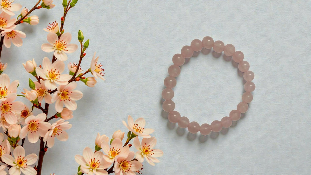 Onearth Rose Quartz Healing Bracelet (certified)