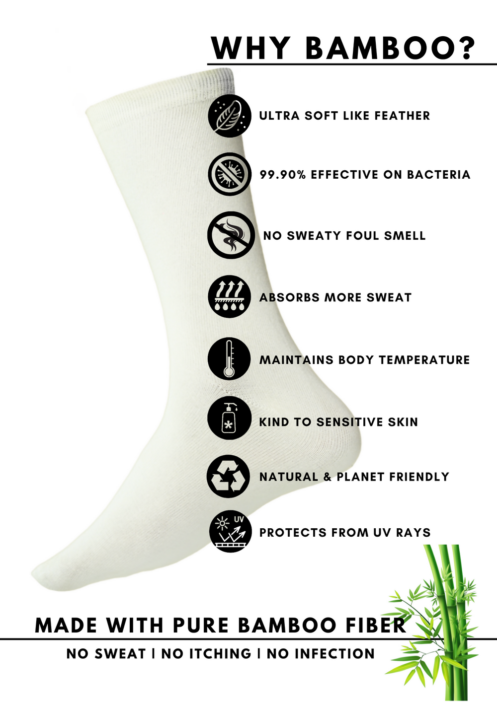 Bamboo Fabric Ankle-Length Socks (Pack of 2) – Ultra-Soft, Breathable, Moisture-Wicking, and Eco-Friendly for All-Day Comfort. - EarthBased 