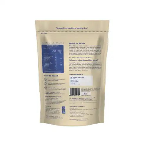 Nourish You Organic Rolled oats 500g - EarthBased 