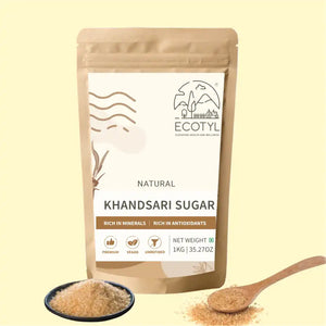 Ecotyl Khandsari Sugar | Unrefined Natural Sweetener | Rich in Minerals | 1kg - EarthBased 