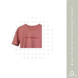Tag Printed Oversized T-Shirt - EarthBased 
