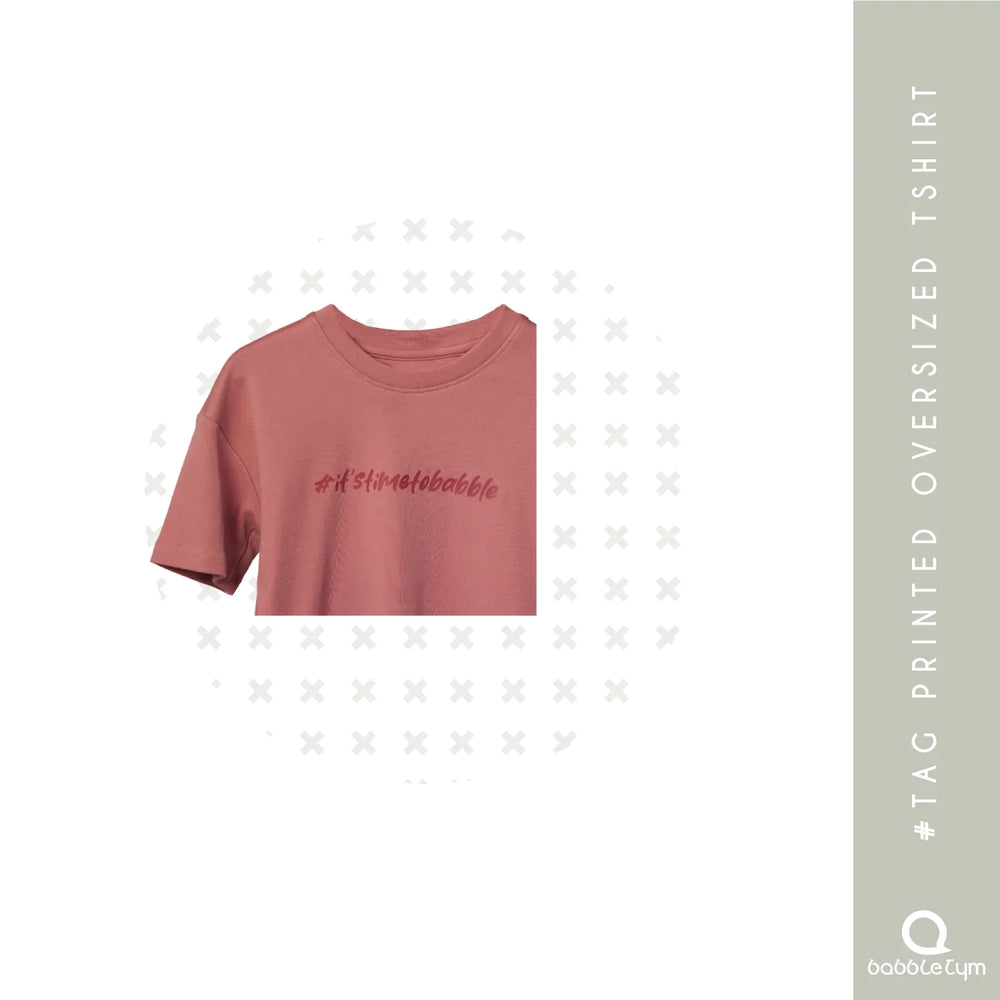 Tag Printed Oversized T-Shirt - EarthBased 