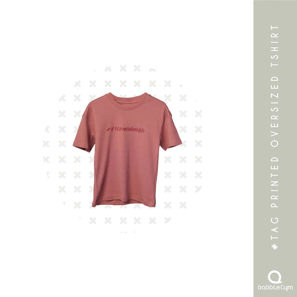 Tag Printed Oversized T-Shirt - EarthBased 