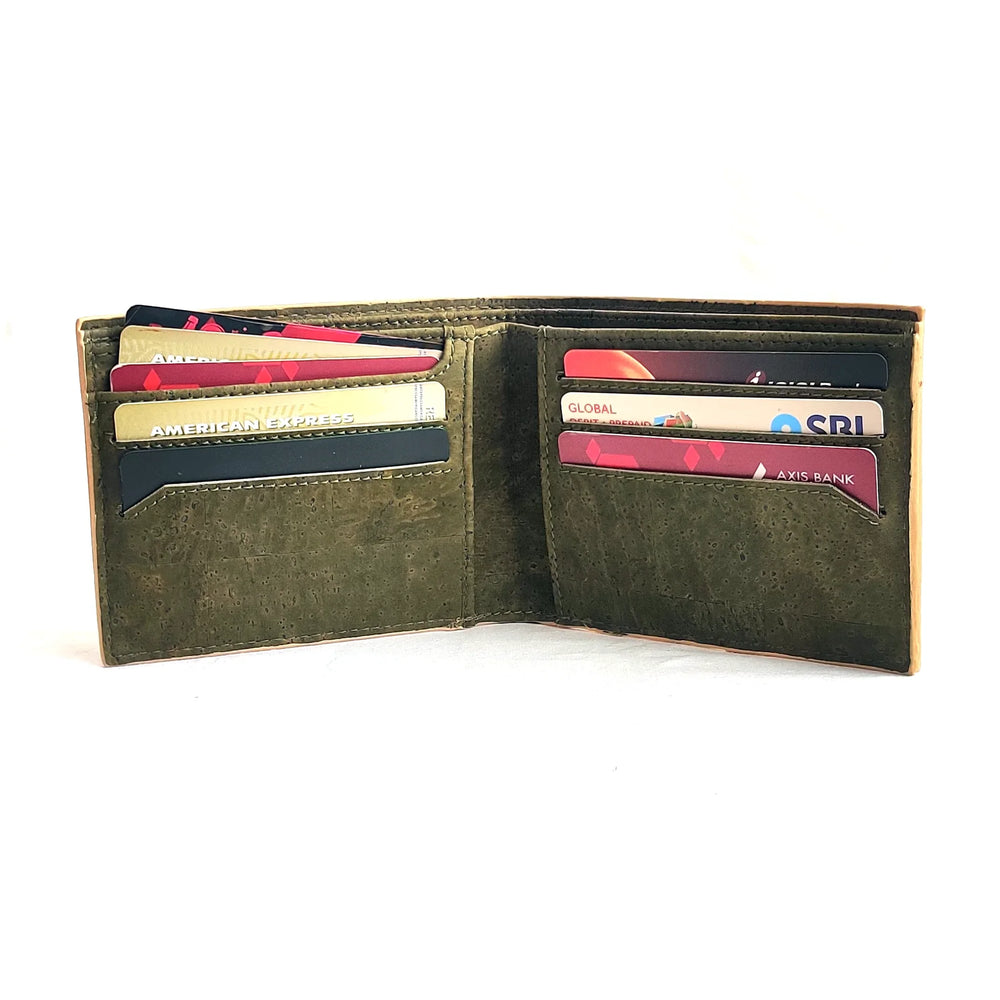 Kakapo Bifold Cork Wallet - Tan | Clan Earth - EarthBased 